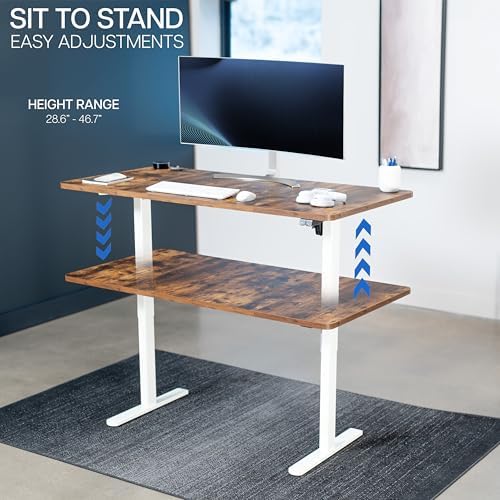 VIVO Rustic Vintage Brown 60 x 30 in Standing Desk, DESK-KIT-0W6N - Image 6