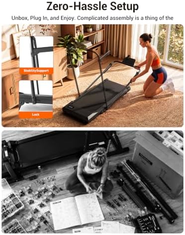 MJWW Walking Pad, Auto Incline, 3.0HP, 300lb, Under-Desk, Remote LED - Image 7