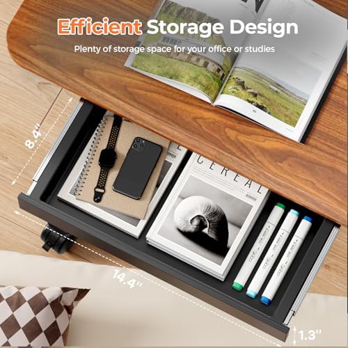 28" Mobile Standing Desk with Drawer, Portable Laptop Desk - Image 6