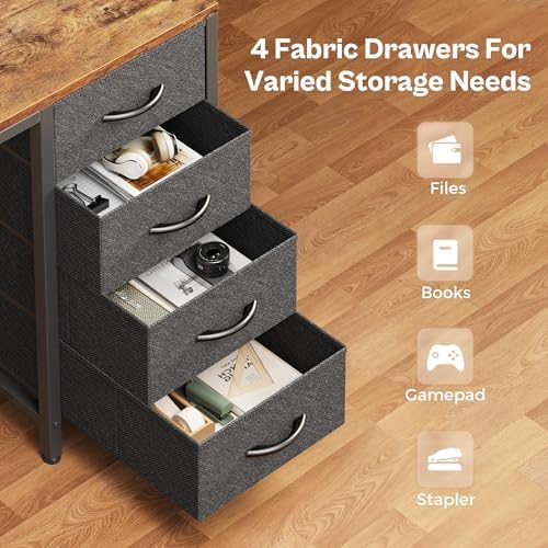 Huuger 55 inch Computer Desk with Power Outlets & 4 Drawers - Image 7