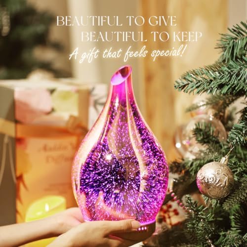 Porseme 280ml Remote Essential Oil Diffuser 3D Glass Ultrasonic Mist 7H - Image 6