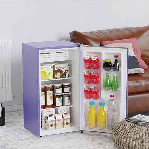 ARCTIC CHEF Mini Refrigerator-Freezer Compartment-Adjustable Thermostat Control-Reversible Doors-Ideal for Dorm, Office, RV, Garage, Apartment-PURPLE, 3.2 CU.FT - Image 7