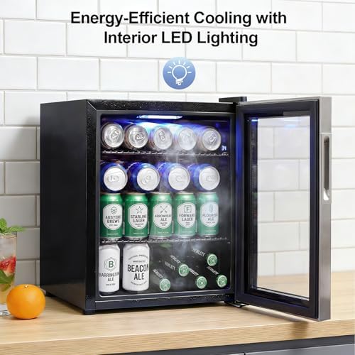 Mini Beverage Refrigerator Cooler -Small Beverage Fridge 1.4cu.ft - Image 7
