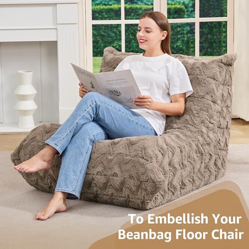 Hobestluk Big Bean Bag Chairs for Adults Fireside BeanBag Couch Togo Sofa - Image 6