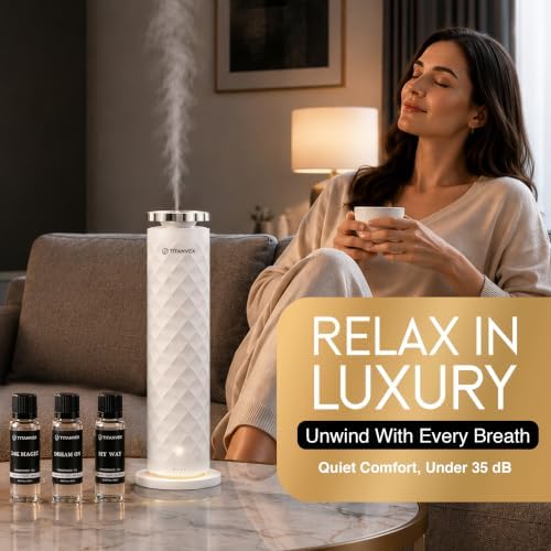 Cordless Diffuser, Waterless Essential Oil Diffuser - White - Image 6
