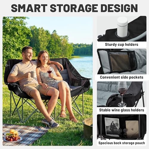 Youtanic Oversized Extra Large Double Padded Camping Chair up to 660lbs - Image 6