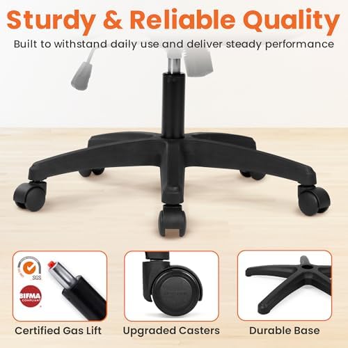 NEO CHAIR Office Desk Chair with Ergonomic High Back Mesh Headrest, Black - Image 6