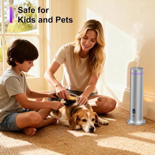 Maromalife Waterless Diffuser, 1000 Sq.Ft Coverage, Essential Oil Diffuser with Tilt-Safe, Remote Control, Adjustable Mist, Mood Lights Aromatherapy Diffuser for Home, Room, Office, Hotel, Silver - Image 5