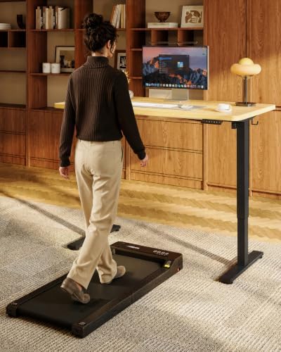 FLEXISPOT EN1 40"x24" One-Piece Standing Desk, Maple (Black Frame) - Image 7