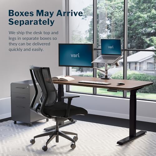 Vari Classic Electric Standing Desk – 60x30 – Walnut/Black - Image 7