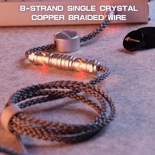 ATTACK SHARK C07 Custom Braided Aviator Cable with Light Up RGB-Gray - Image 7