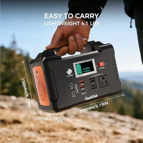 Portable Power Station 200W, FF Flashfish 40800mAh Backup Power Battery Pack With 110V AC Outlets/2 DC Ports/3 USB Ports, Solar Generator Power Supply For Home Backup, Power Outages, and Camping - Image 6