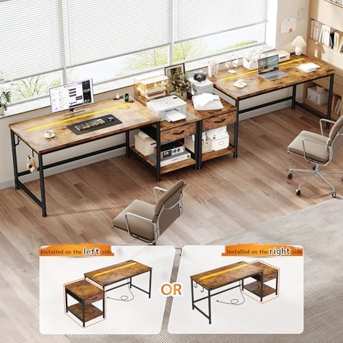 DurayLoly 48"Computer Desk with Printer Shelf,Drawer & Hook for Home Office - Image 6