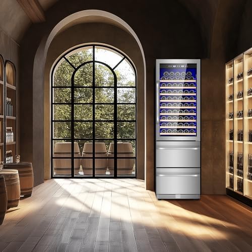 24 Inch 2 IN 1 Dual Zone Drawer Wine and Beverage Refrigerator - Image 7