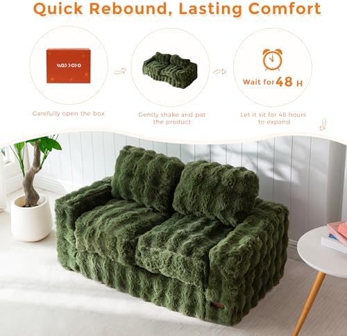 MAXYOYO Kids Bean Bag Chair, Comfy Upholstered Bean Bag Sofa with Filler - Image 6