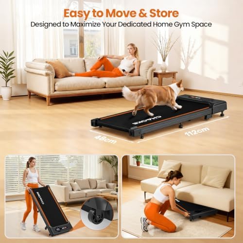 CHAOKE Walking Pad Treadmill for Home, 6.2MPH Under Desk Walking Pad with 9% Incline for Office Small Spaces, 2.75HP Quiet Running Machines, Remote Control, 330LBS Capacity, 12 HIIT Programs - Image 7