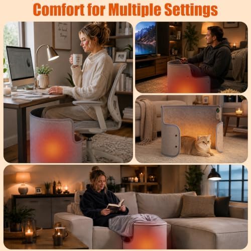 Under Desk Heater, Portable Foot & Leg Warmer with Blanket - Image 7