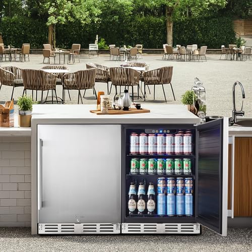 Kalamera Beverage Refrigerator, 24 inch Under Counter Beverage Cooler - Image 7