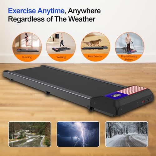 Under Desk Treadmill,Walking Pad with 5% Incline,Treadmills for Home & Office, 2.5HP Portable Treadmill with Remote Control and LED Display - Image 7