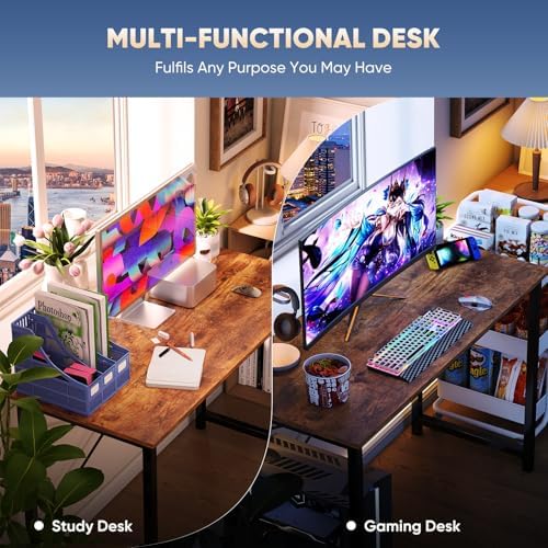DUMOS 40 Inch Small Computer Desk, Gaming Desks for Home Office Bedroom - Image 6