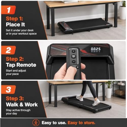 Walking Pad Treadmill, 8% Incline Under Desk Treadmill for Home Office - Image 7