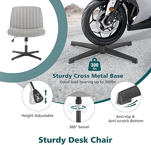 OLIXIS Criss Cross Chairs, Vanity Chair, Home Office Desk - Image 6