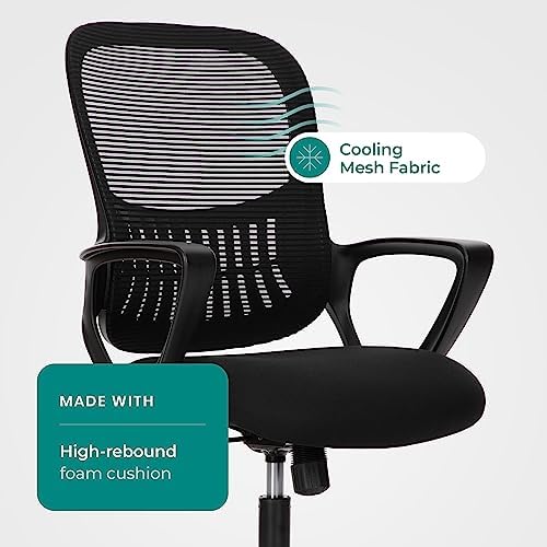 OLIXIS Home Office Chair, Mesh Desk Chair, Ergonomic Lumbar Support - Image 6