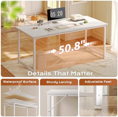 PRAISUN 55 X 24 Inch Computer Desk with Deeper Desktop - Image 7