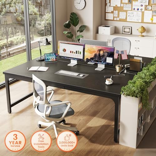 Huuger 63 x 31.5 inch Desk with Power Outlets & 0.95 Inch Thicker Desktop - Image 7