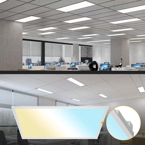 2x4ft LED Flat Panel Light with Microwave Sensor Base Ready, 4PK - Image 7