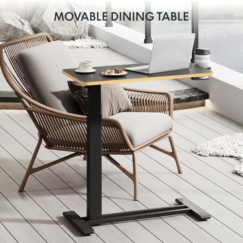 FLEXISPOT H7 28" Pneumatic Height-Adjustable Overbed Table with Wheels - Image 6