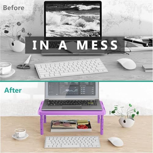 WALI Computer Monitor Stand for Desk, Adjustable Laptop Riser, up to 44 lbs - Image 7