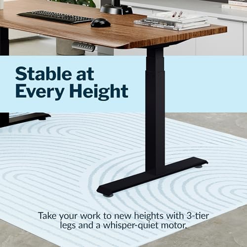Vari ComfortEdge Electric Standing Desk – 60x30 – Walnut/Black - Image 6