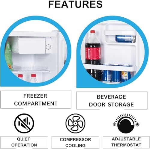 Koolatron 1.7 Cu. Ft. Mini Fridge with Freezer, White - Image 7