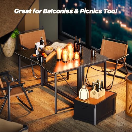 Huuger Folding Desk for Small Spaces, 39.4 Inch Foldable Computer Table - Image 6