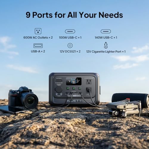 BLUETTI Elite 30 V2 Portable Power Station 288Wh 600W LFP Solar Generator - Image 6