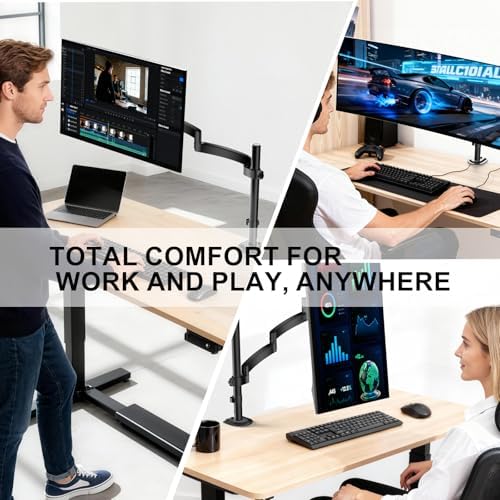 WALI Extra Long Single Monitor Arm for 13-32 inch Screens, up to 19.8 lbs - Image 7