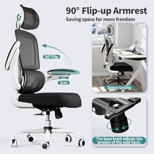TRALT Office Chair Ergonomic Desk Chair - Gaming Chair with Lumbar Support - Image 6