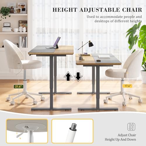 EnHomee Vanity Chair with 13" Back Lumbar Support & 20" Wide Seat - Image 6