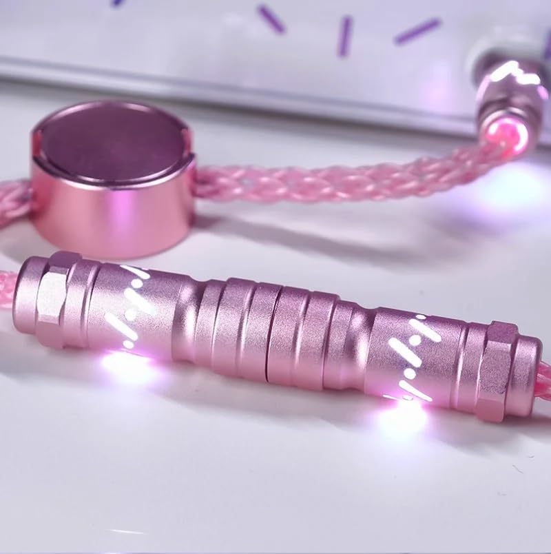 ATTACK SHARK C07 Custom Braided Aviator Cable with Light Up RGB-Pink - Image 7