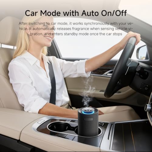 Waterless Essential Oil Diffuser Set with 6x10ml Oils, Cordless Home & Car - Image 6