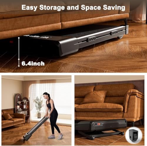 MJWW Walking Pad, Auto Incline, 3.0HP, 300lb, Under-Desk, Remote LED - Image 6