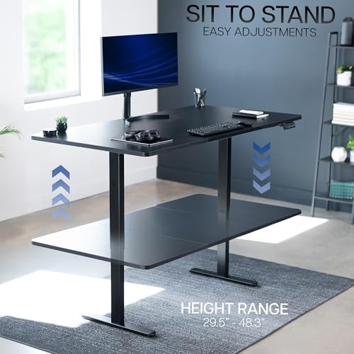VIVO Black 71 x 36 in Standing Desk, DESK-KIT-E2B7B-36 - Image 6