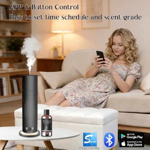 Waterless Essential Oil Diffuser, Scent Air Machine for Home with Hotel Scent Oil, Covers Up to 1000 Sq.Ft, Adjustable Mist & Timer, Hotel and Commercial Use - Image 6