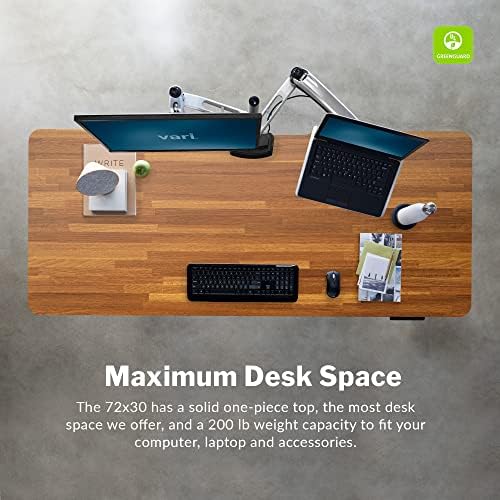 Vari Classic Electric Standing Desk – 72x30 – Butcher Block/Slate - Image 6