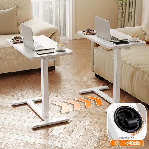 ROMOON Over Bed Table with Wheels, Height Adjustable Hospital Bedside Table - Image 6