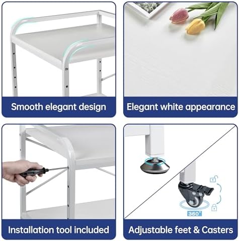 Fannova Large Printer Stand for Under Desk Storage, Adjustable Top Shelf - Image 7