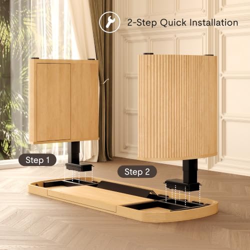 FLEXISPOT 55 x 24 Inch Executive Standing Desk with Drawer, Natural - Image 6