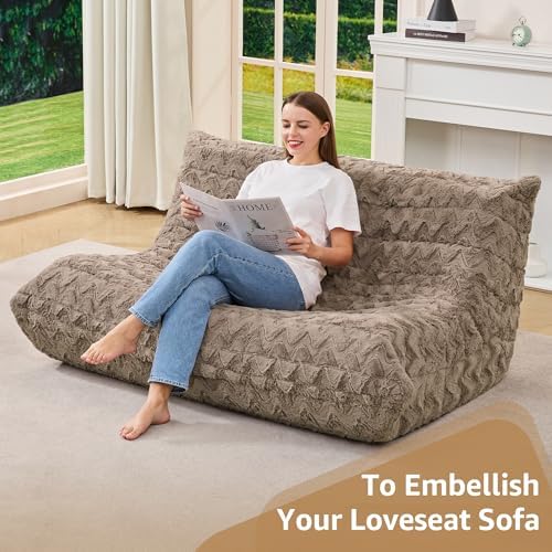 Hobestluk Large Bean Bag Chairs for Adults Fireside BeanBag Couch Togo Sofa - Image 6