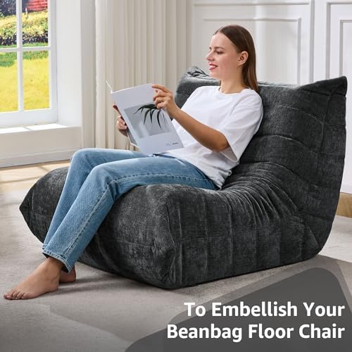 Hobestluk Adults Bean Bag Chair Faux Fur BeanBag Couch for Living Room - Image 6